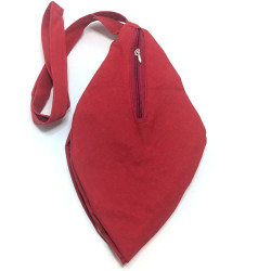 NOVELIKA- Lord Jagannatha Printed Chanting Bag (Red) | Beads Bag With Zip Pocket & Sakshi Mala Counter (Pack of 1)