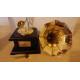NOVELIKA-Premium Sparkle Square Gramophone Showpiece - (Black, Gold) (Set of 1)