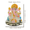 NOVELIKA- Stone Dust Ganesh Ji Statue -Marble Dust Ganapati Bappa Murti For Pooja Home Temple Decor/Office