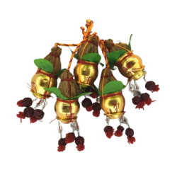 NOVELIKA-Traditional Hanging Mangal Ghat For Decoration/Mangal Kalash/Mangol Ghat (Pack Of 5) 