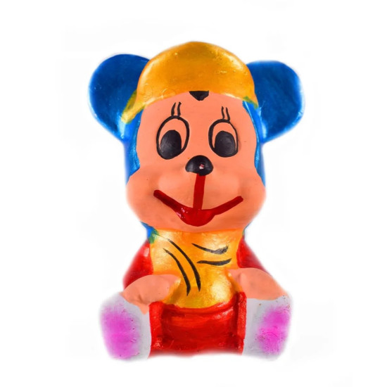 NOVELIKA- Multicolor Handmade Mickey & Mouse, Donald Duck & Baby Lamb Eco-Friendly Clay Idols Toys 