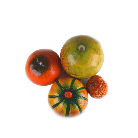 NOVELIKA- Multicolor Handmade Clay Fruit For Kids/Decorative Showpiece /Home Décor/Gift Item (Pack of 4)