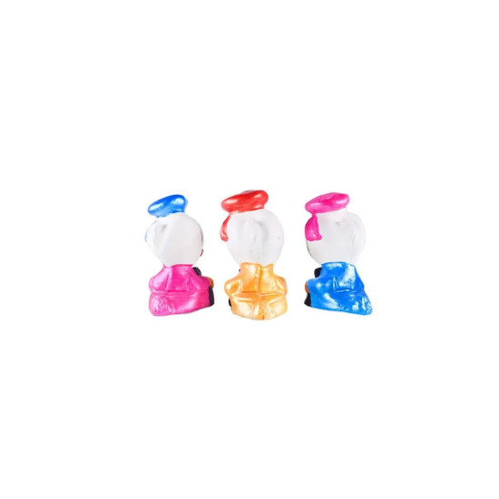 NOVELIKA- Multicolor Handmade Clay Cartoon Characters Donald Duck For Kids/Home Decor /Gift Items (3 Pcs) 