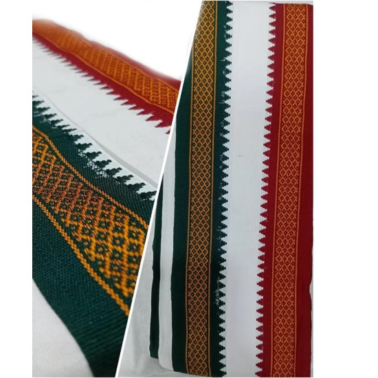NOVELIKA- Cotton Uttariya Angavastra For Men Suitable For Festival, Ethnic, Puja Occasion, Thoughtful Gift (Pack of 1)