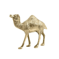 NOVELIKA- Brass Camel Statue Vastu Idol for Home and Office (Set of 1)
