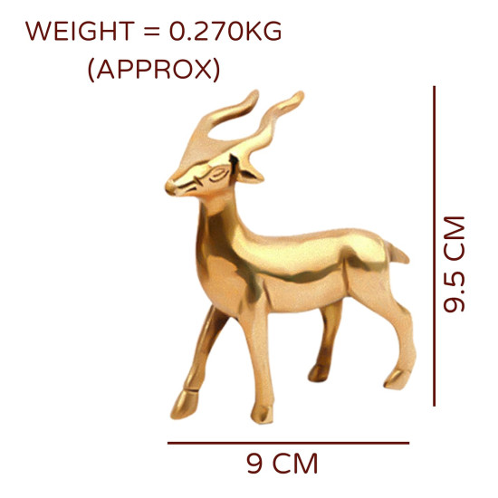NOVELIKA-Vastu Brass Deer Statue Idol for Home and Office (Set of 1) NOVELIKA-Vastu Brass Deer Statue Idol for Home and Office (Set of 1)