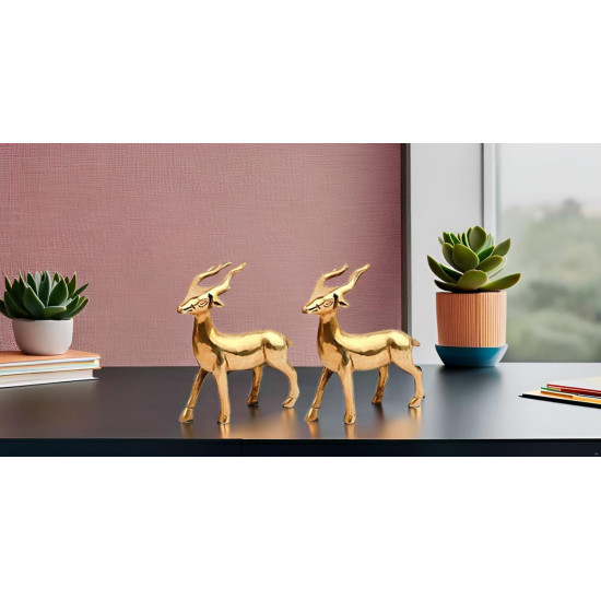 NOVELIKA-Vastu Brass Deer Statue Idol for Home and Office (Set of 1) NOVELIKA-Vastu Brass Deer Statue Idol for Home and Office (Set of 1)