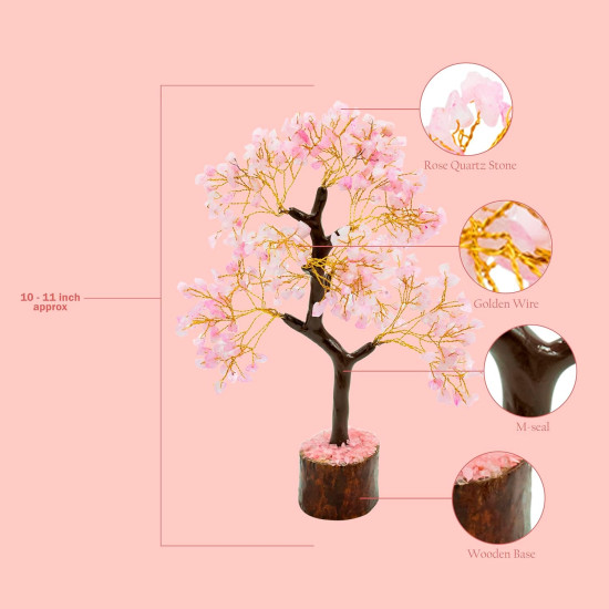 NOVELIKA-Rose Quartz Tree  Love-Attracting Crystal Tree for Emotional Healing Spiritual Décor for Home and Office (Pack of 1) NOVELIKA-Rose Quartz Tree  Love-Attracting Crystal Tree for Emotional Healing Spiritual Décor for Home and Office (Pack of 1)