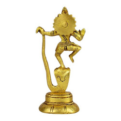 Lord Krishna Standing on Shesh Naag Hood Statue for Home and Office Decor