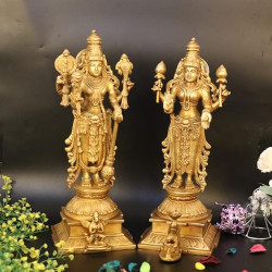 Lord Vishnu Narayan Lakshmi Statue for Home and Office Decor