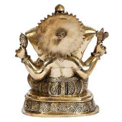 Lord Ganesha Sitting Big Ear Idol Statue for Home and Office Decor