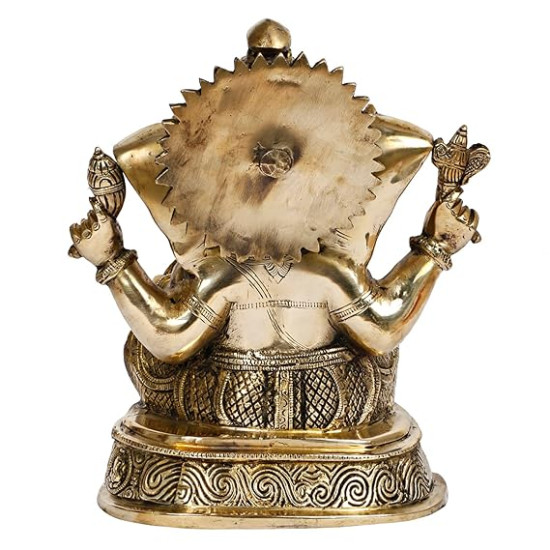 Lord Ganesha Sitting Big Ear Idol Statue for Home and Office Decor