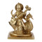 NOVELIKA-Brass Goddess Maa Saraswati Statue Sitting on Swan Education Study Vidya Devi (Set of 1)