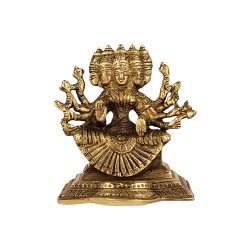 NOVELIKA- Panchmukhi Gayatri Mata Devi Sitting on Lotus, Savitri Hindu Goddess, Mother of Vedas, for Puja Mandir Temple(Pack of 1)