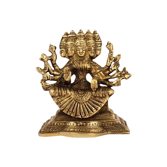 NOVELIKA- Panchmukhi Gayatri Mata Devi Sitting on Lotus, Savitri Hindu Goddess, Mother of Vedas, for Puja Mandir Temple(Pack of 1) NOVELIKA- Panchmukhi Gayatri Mata Devi Sitting on Lotus, Savitri Hindu Goddess, Mother of Vedas, for Puja Mandir Temple(Pack of 1)