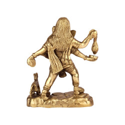 NOVELIKA-Brass Murti Kaal Bhairav with Dog (Pack of 1) NOVELIKA-Brass Murti Kaal Bhairav with Dog (Pack of 1)