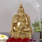 NOVELIKA-Brass Idol Lord Kuber Sitting Statue (Pack of 1)