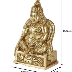 NOVELIKA-Brass Idol Lord Kuber Sitting Statue (Pack of 1)