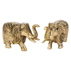 NOVELIKA-Brass Elephant Idol Set of 2 NOVELIKA-Brass Elephant Idol Set of 2