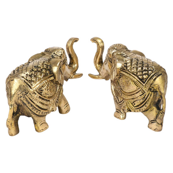 NOVELIKA-Brass Elephant Idol Set of 2 NOVELIKA-Brass Elephant Idol Set of 2