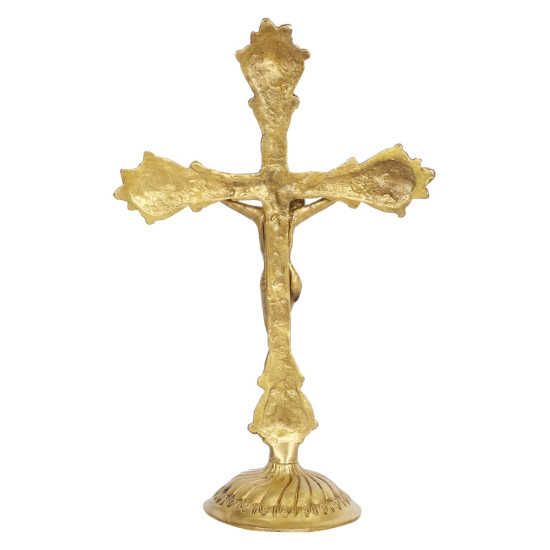 NOVELIKA- Cross Jesus Christ Brass Idol ( Pack of 1)