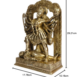 NOVELIKA-Brass Kali Maa Murti Size Height 11.5 Inches (Pack of 1)