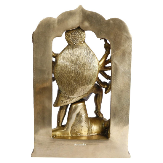 NOVELIKA-Brass Kali Maa Murti Size Height 11.5 Inches (Pack of 1)