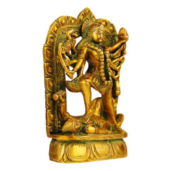 NOVELIKA-Ten Arms Mahakali Green Gold Murti (Pack of 1) NOVELIKA-Ten Arms Mahakali Green Gold Murti (Pack of 1)