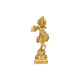 NOVELIKA- Brass Krishna Statue Playing the Flute (Bansuri) ( Pack of 1 )
