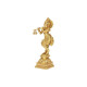 NOVELIKA- Brass Krishna Statue Playing the Flute (Bansuri) ( Pack of 1 )
