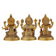 NOVELIKA-Brass Lakshmi Ganesha Saraswati Murti ( Pack of 1)