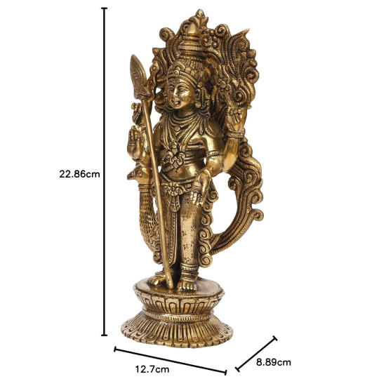 NOVELIKA-Lord Murugan Skanda Swami Statue (Pack of 1) NOVELIKA-Lord Murugan Skanda Swami Statue (Pack of 1)