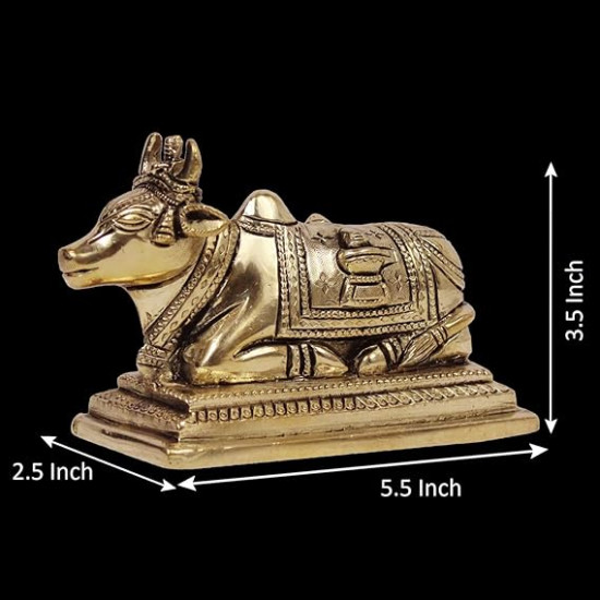 NOVELIKA-Brass Nandi Shiv Vehicle (Pack of 1) NOVELIKA-Brass Nandi Shiv Vehicle (Pack of 1)