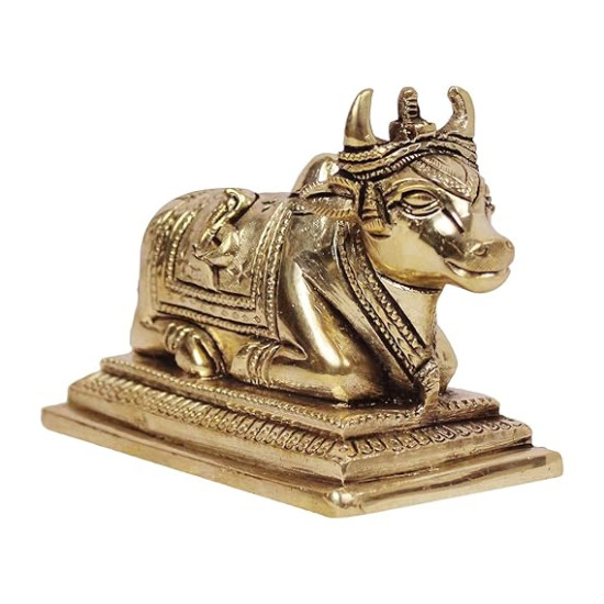 NOVELIKA-Brass Nandi Shiv Vehicle (Pack of 1) NOVELIKA-Brass Nandi Shiv Vehicle (Pack of 1)