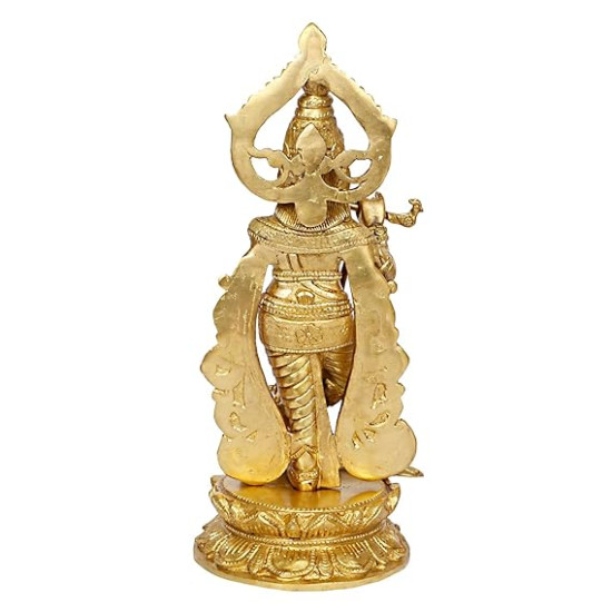 Lord Krishna Flute with Peacock Idol Statue for Home and Office Decor Lord Krishna Flute with Peacock Idol Statue for Home and Office Decor