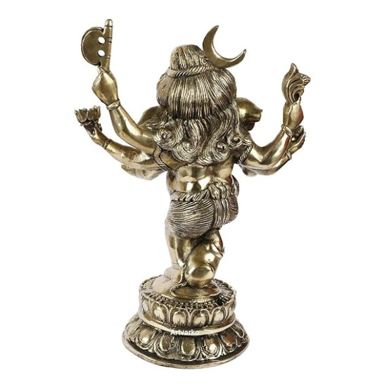 Lord Ganesha Six Arms Moon Large Statue for Home and Office Decor