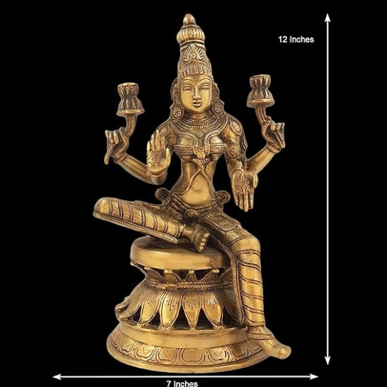 Maa Lakshmi Sitting Statue for Home, Office and Temple Decor Maa Lakshmi Sitting Statue for Home, Office and Temple Decor