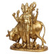 Lord Brahma Vishnu Mahesh Tridev with Auspicious Cow Statue for Home, Office and Temple Decor