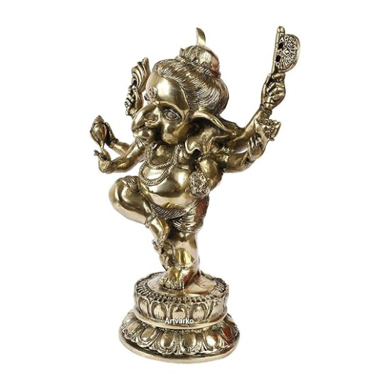 Lord Ganesha Six Arms Moon Large Statue for Home and Office Decor