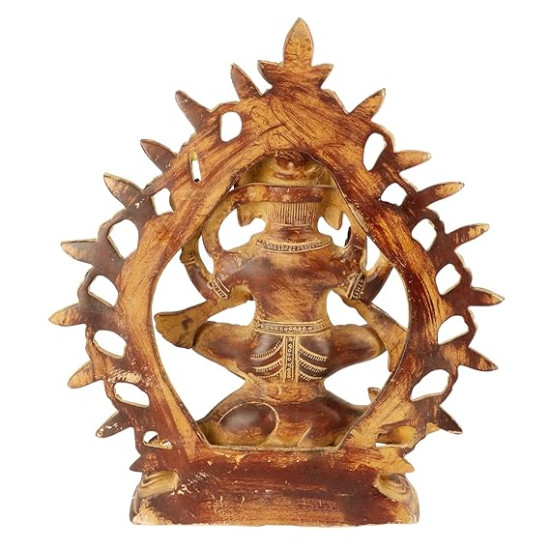 Lord Ganesha Sitting on Mooshak Statue for Home and Office Decor