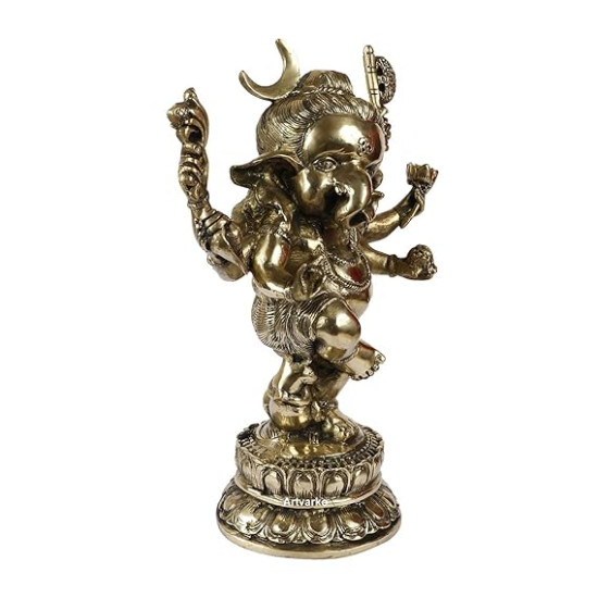 Lord Ganesha Six Arms Moon Large Statue for Home and Office Decor