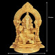 Lord Ganesha Sitting Singhasan Statue for Home and Office Decor