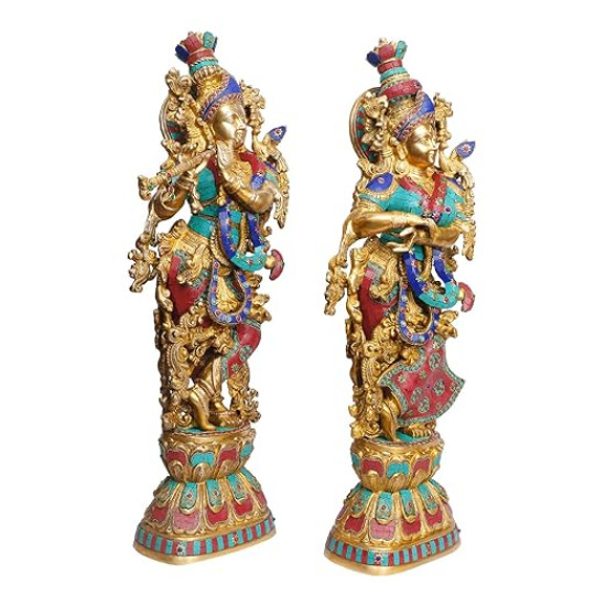 Radha Krishan Statue Murti Gift for Home Mandir Decor Religious Marriage Gift Radha Krishan Statue Murti Gift for Home Mandir Decor Religious Marriage Gift