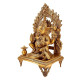 Lord Ganesha Sitting on Singhasan Statue for Home and Office Decor