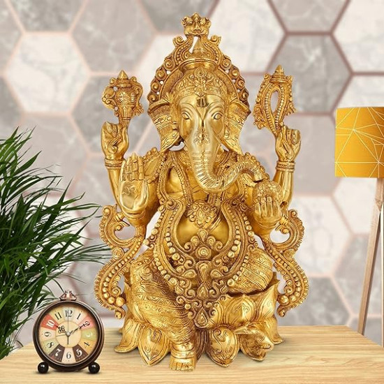 Lord Ganesha Sitting Statue for Home and Office Decor