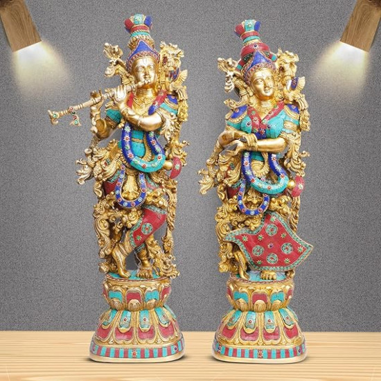 Radha Krishan Statue Murti Gift for Home Mandir Decor Religious Marriage Gift Radha Krishan Statue Murti Gift for Home Mandir Decor Religious Marriage Gift