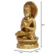 NOVELIKA-Brass Dharmachakra Mudra Buddha Idol Tibet Buddha (Pack of 1)