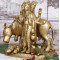 NOVELIKA-Brass Brahma Vishnu Shiva Mahesh Trimurti (Set of 1)