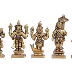 NOVELIKA-Brass Dash Avtar Lord Vishnu Ten Incarnations Small Size (Set of 10)