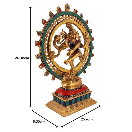 NOVELIKA-Brass Dancing Natraja Murti God Shiva Idol (Pack of 1) NOVELIKA-Brass Dancing Natraja Murti God Shiva Idol (Pack of 1)